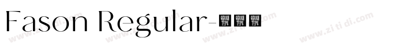 Fason Regular字体转换